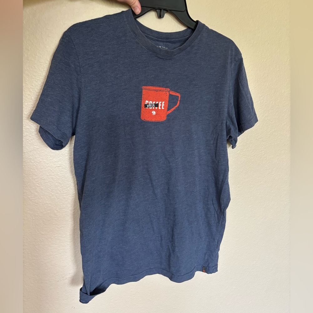 Mountain Hardwear Blue Short Sleeve Tee Coffee Logo